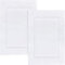 Corredocasa Set da 2 Pezzi Tappeto da Bagno in Puro Cotone Bianco, Arredo Elegante per Scendi Doccia, Dimensioni 50x75 cm, Ideale per Alberghi e B&B e Casa con Design Raffinato e Assorbenza Eccellente