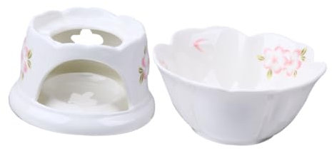 IMIKEYA Melting Pot Set Ceramic Fondue Pot for Cheese Chocolate Candy Easy to Clean Store