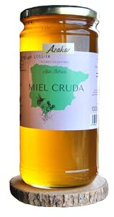 Miel Pura de Abeja-100% Origen España-Miel Cruda-1Kg-Miel Natural-Directa de Apicultor-Sin Procesar-Sin Pasteurizar. (Kg, Azahar)