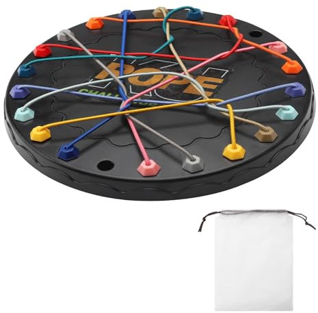 Brainy Knots Rope Untangling Tisch Strategie Brettspiel, Buntes Gedrehtes Seil Sortier Puzzlespiel, Logik Puzzle Brettspiel,Familienspiele Lustiges Reisespiel Für jungens Und Mädchen
