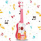 41CM Chitarra Giocattolo, Ukulele Bambini,Chitarra per Bambini, Mini Chitarra Bambini, Musica Giocattoli Educativi, Chitarra Bambini con 3 Corde Regolabili, per Principiante (Rosa)