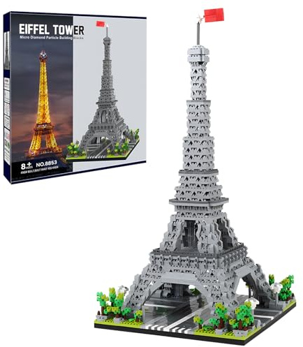 CSNRHG Paris Eiffelturm Weltberühmte Architekturmodell Micro Bausteine Set