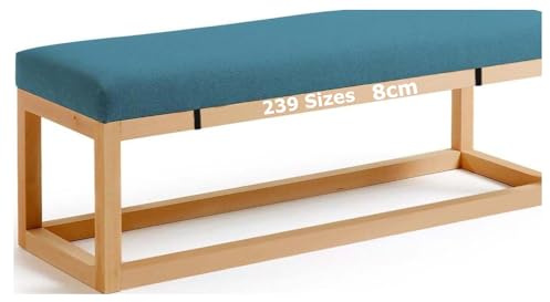 ILiemao Coussins pour Banc pour Balançoire De Jardin Coussin Chaise pour Exterieur pour Terrasse Intérieur Et Extérieur Matelas Sol Epais Plage Voiture Capitonné Rond Rectangulaire(Bleu,55x60 cm)