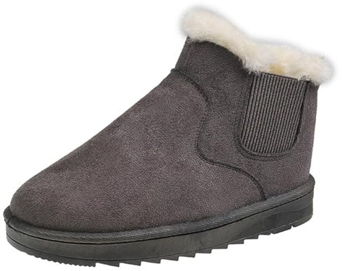 Scarpe da Neve con Zeppa Donna Chelsea Boots Stivali Alti Fino al Ginocchio Uomo Felpa Pelosa Scarponi Invernali sopra Il