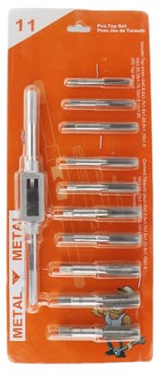 Set maschi e filiere da 11 per riparazioni meccaniche, lavori automobilistici, progetti domestici Set maschi e filiere per professionisti e hobbisti