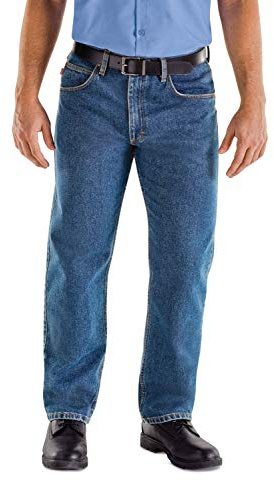 Red Kap mens Relaxed Fit Jeans, Stonewash, 36W x 32L US
