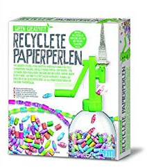 4M Green Creativity Recycled Paper Beads - Bastelset für Kinder - DIY Schmuckset mit recyceltem Papier - Umweltfreundliches Kreativset - Ab 5 Jahren