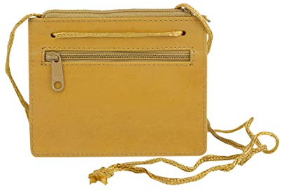 LEAS Brustbeutel mit Verstellbarer Kordel in Echt-Leder, beige Travel-Line