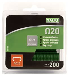 Salki 111420 Omega 20 Zaunklammern für Spanndraht, Grün, 200 Stück