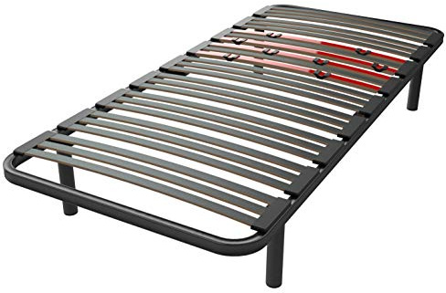 LA WEB DEL COLCHON Somier con Patas Multiláminas Regulador 70 x 190 x 5 cm – Base de Cama Adaptable con Reguladores de Firmeza, 4 Patas Incluidas