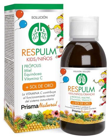 Prisma Natural - Solución Respulm Kids 180ml. Complemento alimenticio a base de Plantas, Própolis y Vitamina C, orientado a niños mayores de tres años de edad. El mejor aliado de los más pequeños.