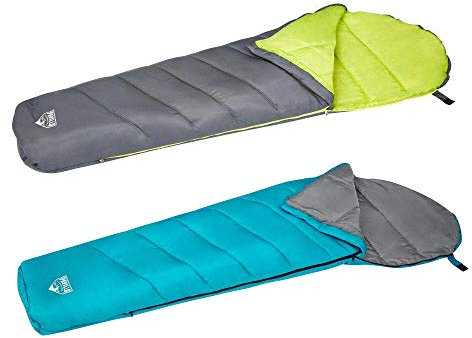 Pavillo Bestway Hiberhide 10 Mumienschlafsack 220x75x50 cm, isolierender Schlafsack mit integriertem Kopfteil und praktischem Reißverschluss