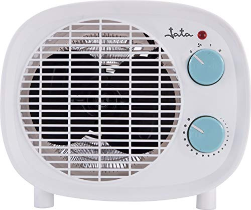JATA TV52 - Calefactor Baño Eléctrico con Termostato Ajustable, 2000 W, 2 Potencias de Calor y Ventilador, Calentamiento Rápido, Protección Sobrecalentamiento