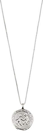 PILGRIM Jewelry Halskette mit Zwillinge Sternzeichen - Versilbert, Kristall