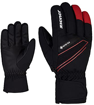 Ziener Herren Gunar Ski-Handschuhe/Wintersport | wasserdicht atmungsaktiv warm Gore-Tex, black.red, 9,5