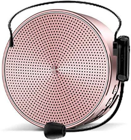 SMSOM Amplificador de Voz Mini Altavoz portátil inalámbrico Recargable con micrófono de un Lado for Profesores, Entrenadores, guía turístico, Clase, Aire Libre, Azul (Color : Pink)