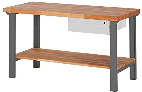 STIER Werkbank Premium mit 1 Schublade und Ablageboden BxTxH 1500x700x840mm