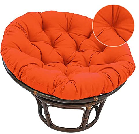 Yadlan Papasansessel Kissen Outdoor Sitzauflage, Waschbar Sitzkissen für Hängesessel Rattanstühle Gartenstuhlauflagen für Indoor und Outdoor(Size:120 * 120cm,Color:Orange)