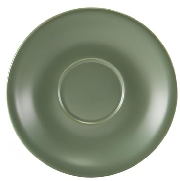 Genware Piattino in porcellana opaca salvia 13,5 cm, confezione da 6