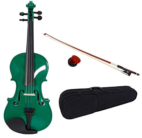 Violine Anfänger NEU 4/4 Akustik Geigens Case Bogen Rosin Grün - Geigenset for Kinder Anfänger Erwachsene Erwachsene