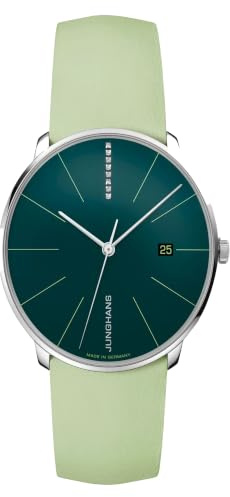 JUNGHANS Damenuhr Meister Fein Automatic mit Diamanten Grün 27/4357.00