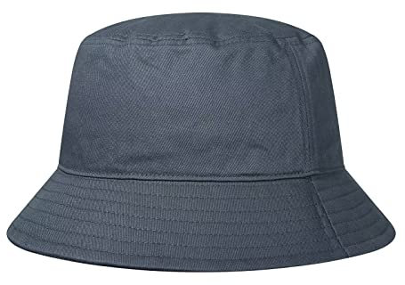GADIEMKENSD Cotton Bucket Hat for Women Summer Beach Sun Protection Bucket Hats for Men Lightweight Packable Outdoor Travel Hat Plain Fishing Cap for Golf Hiking Camping Dark Grey