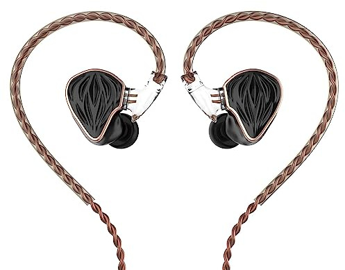 HIDIZS MS3 2BA+1DD Hybrid 3 driver HiFi In-Ear Monitor Auricolare, cancellazione attiva del rumore, cuffie ibride Banlance Armature per smartphone Computer (nero, 4.4 mm)