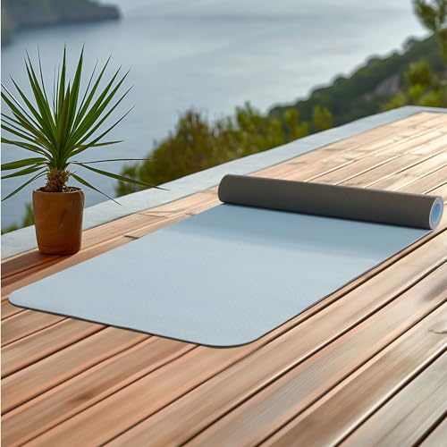 Navaris Tapis de Yoga Pliable antidérapant - Tapis de Gym 183 x 61 x 0,4 cm en TPE avec Sac de Transport - Tapis Sport Exercice pour Pilates Fitness méditation
