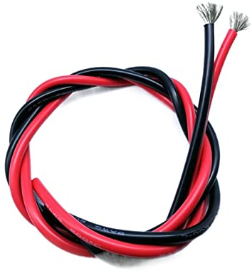 UNNIQ 8. Awg 8.36. 7mm2 elektrisches Drahtkabel 3 Meter [1,5 m schwarz und 1,5 m rot] Stränge des verzinnten Kupferdrahtes löten sich schnell durch Alambre und Kabel