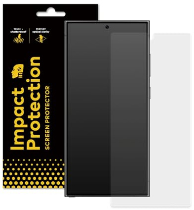 RhinoShield Impact Displayschutzfolie für Galaxy S24 Ultra | Hohe Transparenz, ultra-klar, stoßfest, stoß- und kratzfest, fingerabdruckresistent