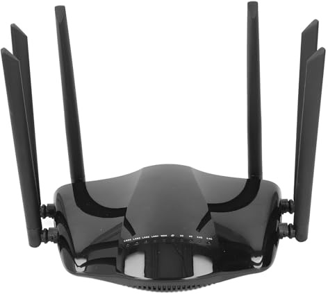 Router WiFi 4G LTE, Router Cellulare Gigabit 4G Dual Band da 2,4 GHz 5 GHz con Slot per Scheda SIM, Router WiFi Intelligente con 6 Antenne per (Spina europea)