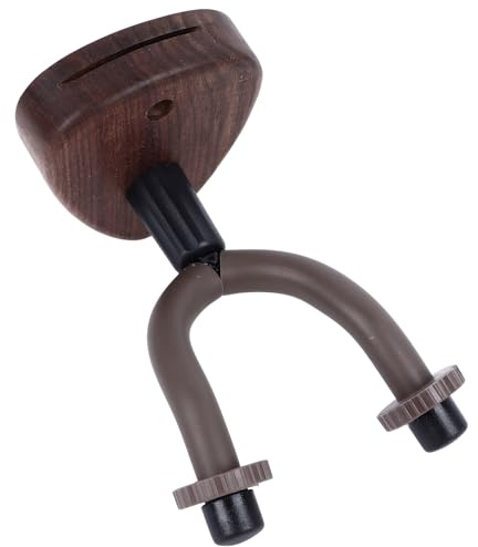 Alomejor Support Mural pour Guitare, pour Basse, Banjo, Violon, Bois de Noyer, Installation Facile, Moderne, Usages Multiples (Type commun)