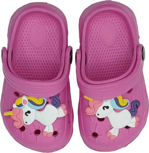 Zoccoli Sabot Zipp | Sabot da Piscina Bambino/a | Sandali da Spiaggia Bambino/a | Leggeri e Comodi | Ottima relazione qualità-Prezzo | Fucsia Taglia 20