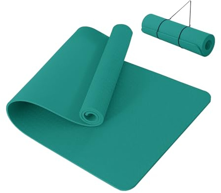 Good Nite Gymnastikmatte Yogamatte Fitnessmatte 10mm Rutschfest Trainingsmatte Sport Turn Matten Pilates Matte Bodenturnmatte Mit Tragegurt 183 x 61 x 1 cm
