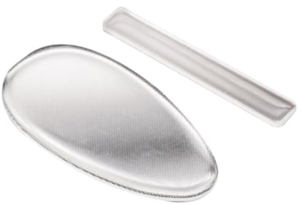 BELLIFFY Hornhautentferner und Einfach zu Tragen Pediküre für Füße 2 Stück aus Glas und Epoxid Oval zur Effektiven Entfernung Abgestorbener Haut