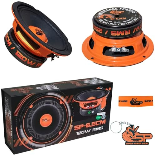 KIT SET PER SP AUDIO SP6.5CM 2 midrange da 16,5 cm 165 mm 6,5 di diametro, 120 watt rms 250 watt max, impedenza 4 ohm, sensibilità 96 db, per auto, a coppia + accessori omaggio