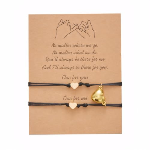 Aieino Pinky Promise Bracelets - Adjustable Handmade String Rope Relationship Couple Distance Friendship Mother Daughter Matching Bracelet for Women Men Teens Birthday Valentines Day Gift