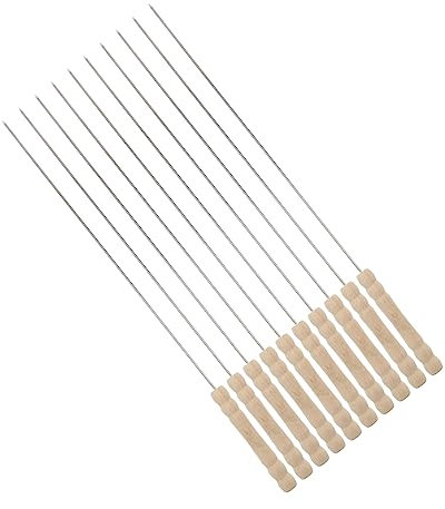 UPKOCH 10pezzi Spiedini in Per Barbecue Spiedo Con Manico in Legno Per Carne e Frutta Al Barbecue