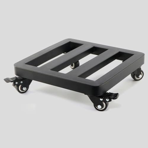 Zdlopteron Metallo Carrello portavasi con 2 Ruote bloccabili,Sottovaso Portavasi 360°,per Interni ed Esterni Casa e Giardino,capacità 150 kg(Black,50x60cm)