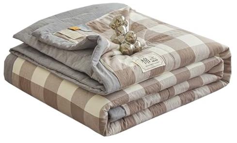 Primaverile Estivo Copriletto Trapuntino Cotone Per Letto Per Singolo/ Matrimoniale/Una Piazza e Mezza Morbida Coperta Leggera Trapunta Estiva Morbido E Confortevole(Color 24,150x200cm/only 1 Quilt)