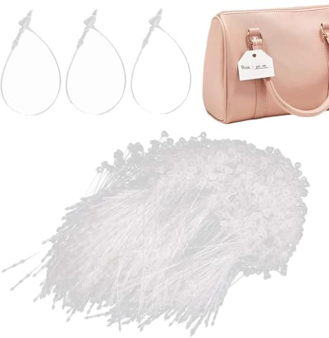 JUGUTA 1000 Stück Sicherheitsfäden Für Etiketten Transparent Loop Pins 100 Mm Loop Lock Fäden Preisschilder Anhänger, Für Preisschilder Etiketten, Preisauszeichner, Etiketten Kleidung, Kleidun