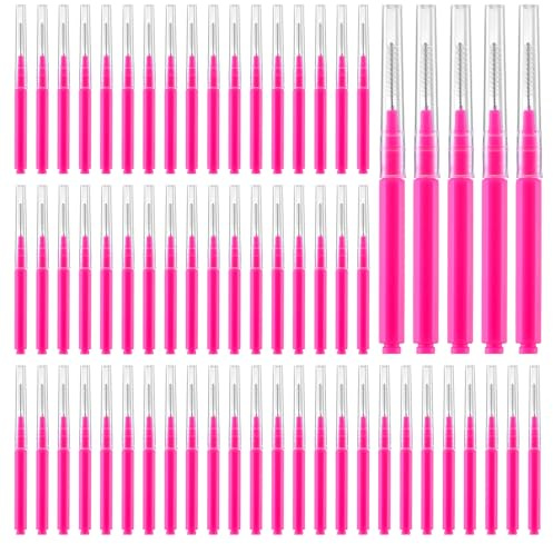 100 Pezzi Pennello Sopracciglio Micro Pennello Sopracciglia Portatile Sopracciglia Laminazione Ciglia Spazzola Pettine Ciglia Spazzola Con Cappuccio Sopracciglia E Strumenti di sollevamento Ciglia