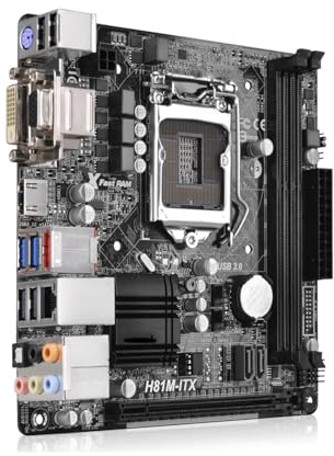 Placa Base Fit For ASRock H81M-ITX Mini-ITX Intel H81 LGA 1150 DDR3 16 GB Compatible con procesadores i7-4790, i5-4590, i7-4770 y i3-4150 HDMI Placa Madre