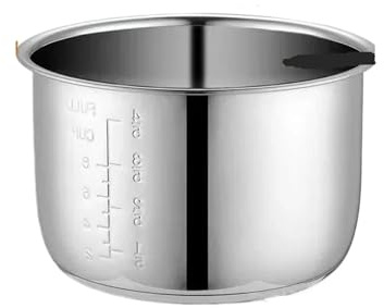 5L Elektrischer Schnellkochtopf-Innenbehälter, Multikocher-Schüssel, Edelstahlbehälter for Kochen von Suppenbrei Stainless Steel Inner Pot