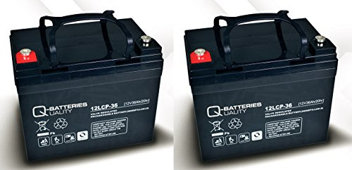 Q-Batteries Ersatzakku für E-Scooter Rapid 2 2 St 12LCP-36 12V - 36Ah Zyklentyp AGM VRLA