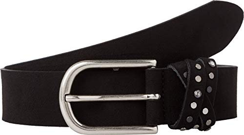 BRAX Damen Veloursledergürtel Gürtel, per pack Schwarz (black 2), 80|#80|#6621 (Herstellergröße: 80)