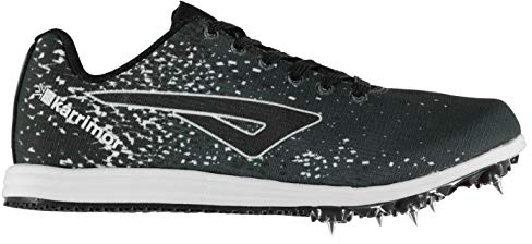 Karrimor Kids Boys Run Juniors Spike Shoes Track Running Lace Up Padded Ankle Black/White UK 3 (35.5)