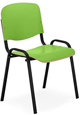 Nowy Styl Besucherstuhl, Buchenschichtholz, grün/schwarz, One Size