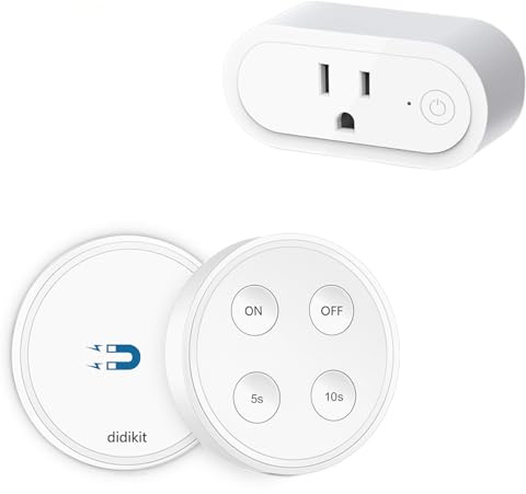 didikit Garbage Disposal Wireless Switch Kit, Sink Top Waste Disposal On/Off Switch Remote with 5s/10s Timer, Air Switch Replacement for Waste Food Disposer Up to 1HP, 16A/1800W, White