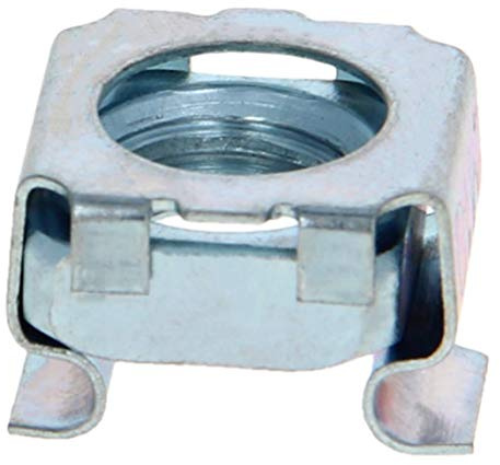 MroMax Tuercas de cartucho de agujero cuadrado M10 x 17 mm (L) x 12 mm (H) 20 piezas de tuercas flotantes de acero al carbono adecuadas para gabinetes controladores de chasis
